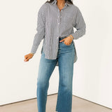 Lainey Button Down Top | Navy