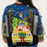 Christmas Taxi NYC Scene Sweatshirt