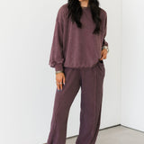 Mixed Textures Crewneck | Washed Cherry