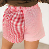 Pink Patch Gingham Boxer Shorts