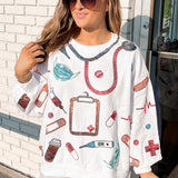 White Medical/Doctor Icon Sweatshirt | Queen Of Sparkles