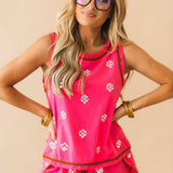 Hot Pink Rhinestone Active Short | Queen Of Sparkles
