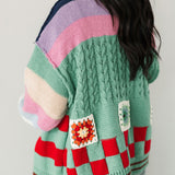 Free Spirit Patchwork Cardigan | Green