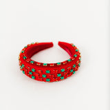 Red & Green Studs Headband