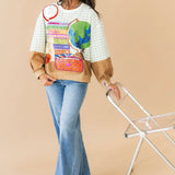 Multi School Books, Pencil Bag & Globe Sweatshirt | Queen Of Sparkles