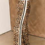 Leopard Straight Leg Pant | Athletic Stripe
