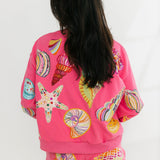 Pink Multi Shell Sweatshirt | Queen Of Sparkles
