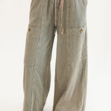 Vintage Washed Striped Pants