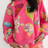 Pink Multi Shell Sweatshirt | Queen Of Sparkles