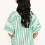 Essential Stripe Blouse | Green