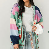 Free Spirit Patchwork Cardigan | Green