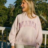 Light Pink 'Mama' Mock Neck Sweatshirt | Queen Of Sparkles
