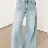 Blake High Rise Super Wide Leg Raw Hem Jeans | Transcendent