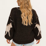 Saddle Up Cardigan | Chocolate