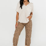 Kortnee Barrel Jeans | Leopard