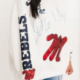 Licensed Ole Miss Big Icons Scattered All Over Sweatshirt | Queen Of Sparkles