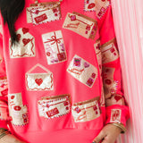 Neon Pink Love Letters Sweatshirt | Queen Of Sparkles