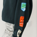 Ski Patch & Pass Collector Oversized Crew Sweatshirt