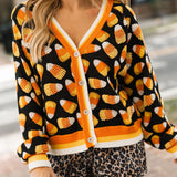 Black Pearl Candy Corn Cardigan | Queen Of Sparkles