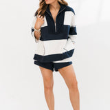 Sloane Wide Stripe Set | Navy