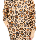 Tan, Brown & Black Leopard Mock Neck Dress | Queen Of Sparkles