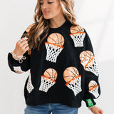 Black Basketball Hoop Sweatshirt | Queen Of Sparkles