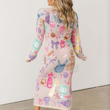 Light Pink Birthday Icon Knit Dress | Queen Of Sparkles