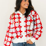 Red & Blue Medical Supply Cardigan | Queen Of Sparkles