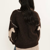 Saddle Up Cardigan | Chocolate