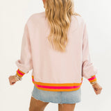 Pink, Orange & Green Rhinestone 'Mahjong' Sweatshirt | Queen Of Sparkles