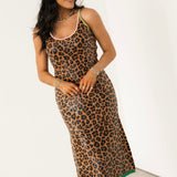 Sequin Leopard Knit Midi Dress | Queen Of Sparkles