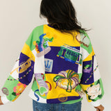 Checkered Mardi Gras Icon Sweatshirt | Queen Of Sparkles
