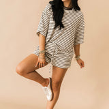 Seaside Lounge Stripe Short | Sand
