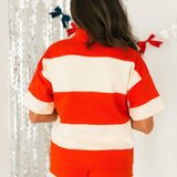 Summer Staple Top | Red Orange Cream