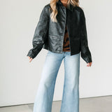 Hera Vegan Leather Jacket | Black