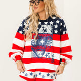 USA Star & Stripe QOS Card Logo Sweatshirt | Queen Of Sparkles