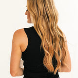 Clean Lines Muscle Cami | Black