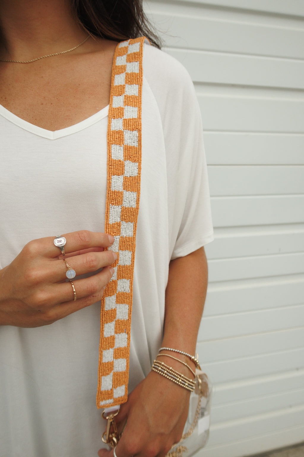 Beaded Hook 'Em Horns Purse Strap — Two Tequila Sisters