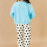 Aqua Flower School Bus Sweatshirt | Queen Of Sparkles