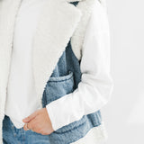 Sherpa Denim Vest