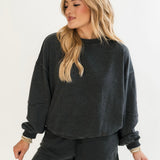 Mineral Washed Pullover | Black