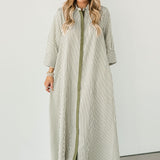 Signature Stripe Midi Dress | Olive