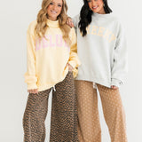 Gray Reversible Mock Neck Sweatshirt | Cheeky Delulu