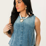 Mallory Tank | Denim