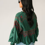 Holly Knit Top | Green Combo