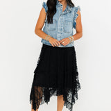 Spin You Around Lace Skirt | Black