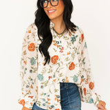 In Bloom Button Up Top