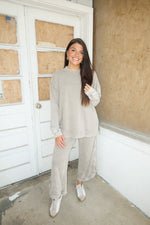 MINERAL WASH TERRY PULLOVER | MOCHA
