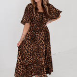 Wild About You Midi Dress | Leopard