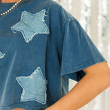 Patched Star Top | Navy